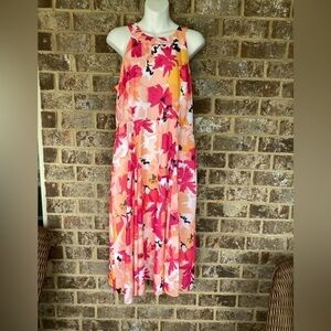 Limited floral halter dress. Sz 12 NWT Missing Belt